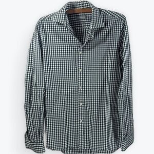 Michael Kors Slim Fit Men's Classic Black and White Gingham Shirt 34/35